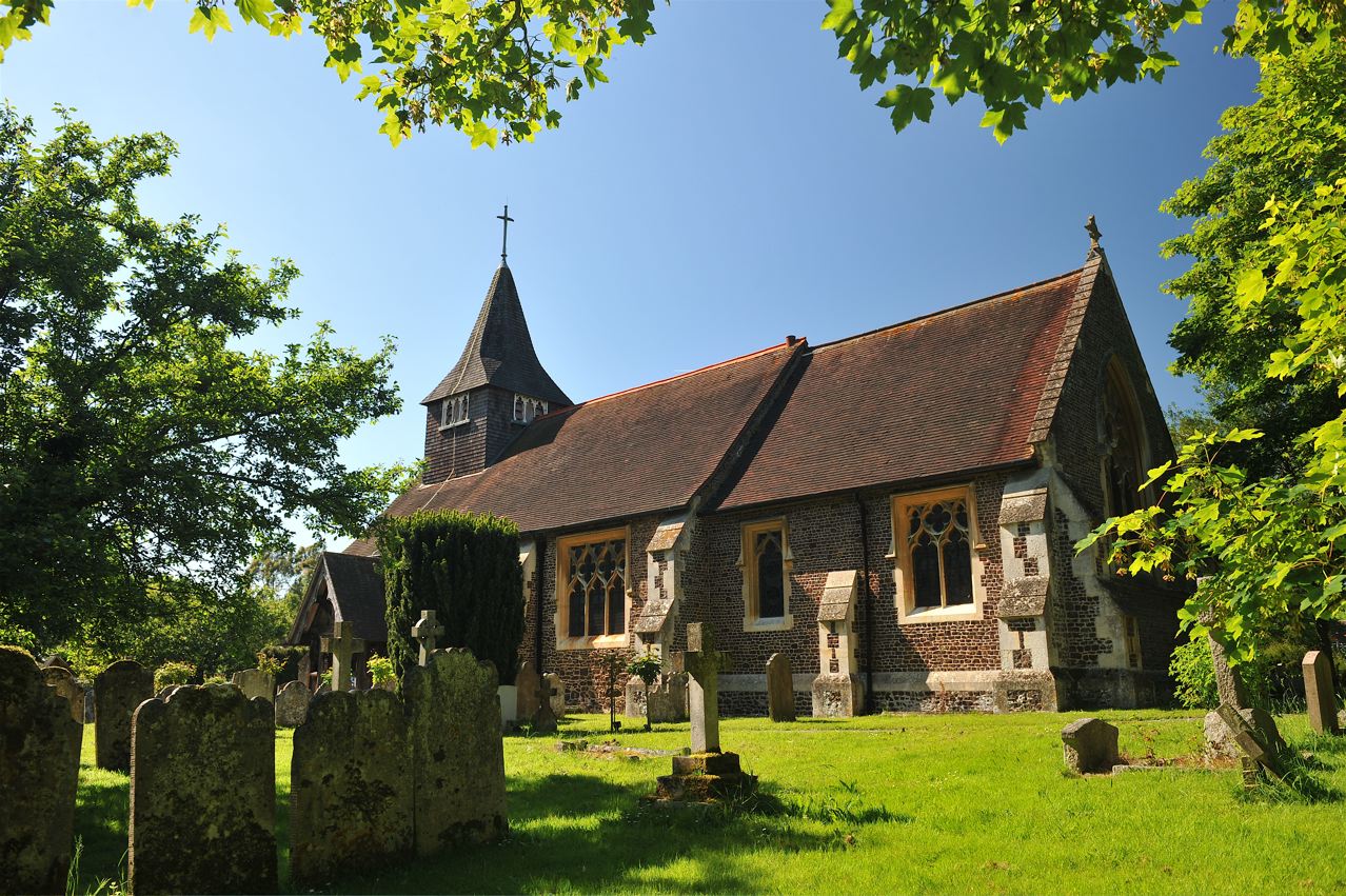 Buckland Church on a summers day